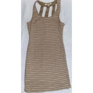 Forever 21 Nude and cream striped dress